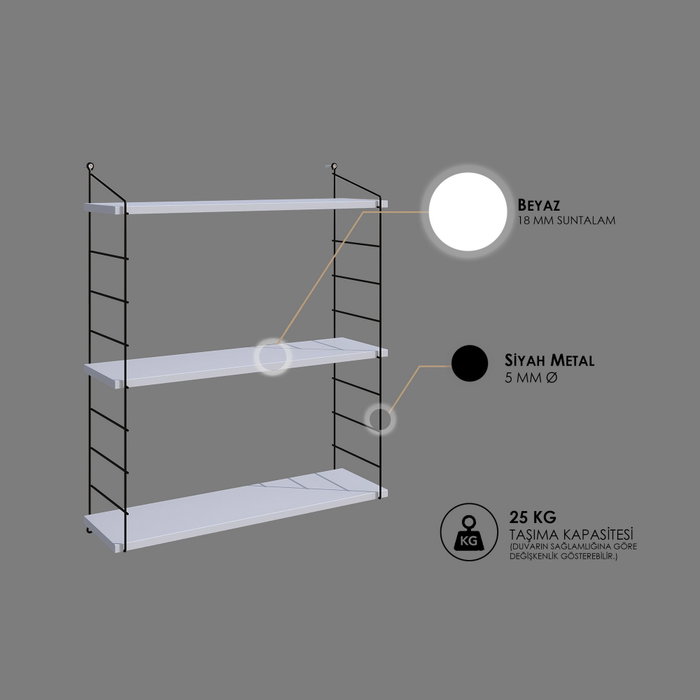 Hanah Home Armoni 3'lü Blanco Hanah Home Armoni 3'lü Blanco